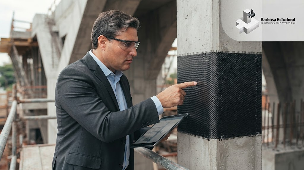 reforço com fibra de carbono